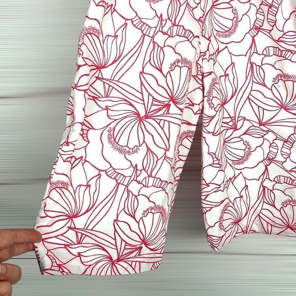 JANIE AND JACK Peony Double Knot Jumpsuit Floral Wide Leg Cotton Romper Size 3 - Picture 6 of 12